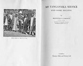 My Tanganyika Service - and some Nigeria